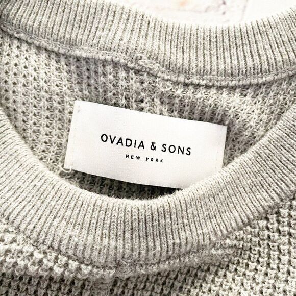 Men’s Gray Long Sleeve Thermal Shirt – Casual Slim Fit Waffle Knit Crewneck L - Picture 11 of 12